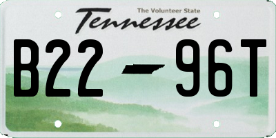 TN license plate B2296T