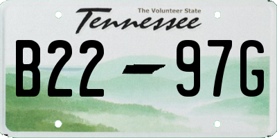 TN license plate B2297G