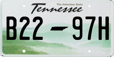 TN license plate B2297H