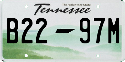 TN license plate B2297M