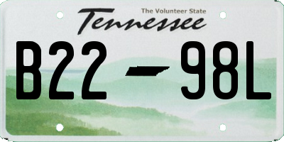 TN license plate B2298L