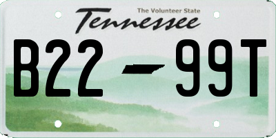 TN license plate B2299T