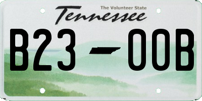 TN license plate B2300B