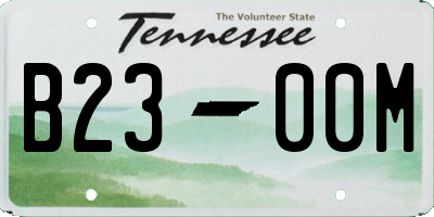 TN license plate B2300M