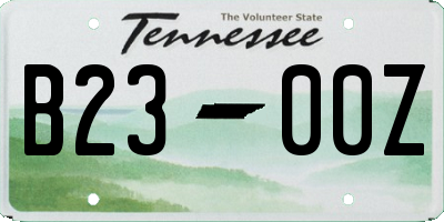 TN license plate B2300Z