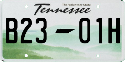 TN license plate B2301H