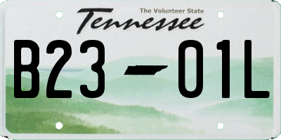 TN license plate B2301L