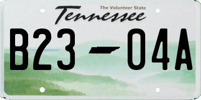 TN license plate B2304A