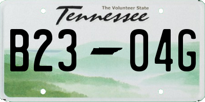 TN license plate B2304G