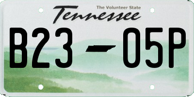 TN license plate B2305P