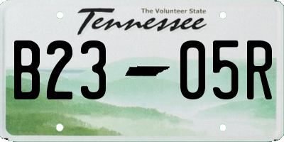 TN license plate B2305R