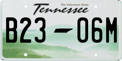 TN license plate B2306M
