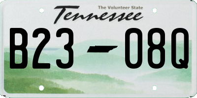 TN license plate B2308Q