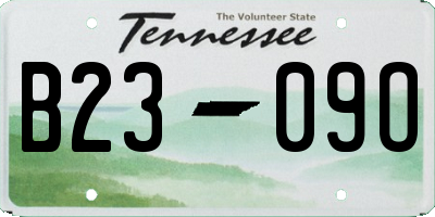 TN license plate B2309O