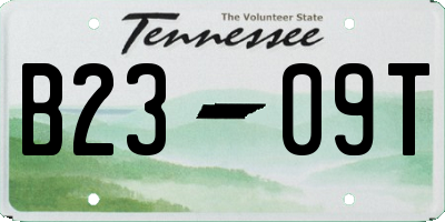 TN license plate B2309T