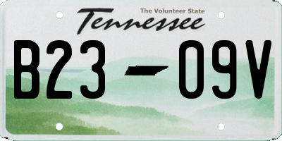TN license plate B2309V
