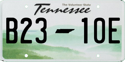TN license plate B2310E