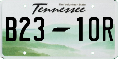 TN license plate B2310R