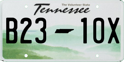 TN license plate B2310X