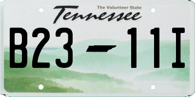 TN license plate B2311I