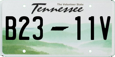 TN license plate B2311V