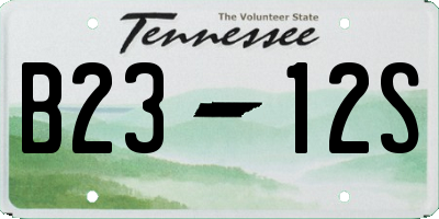 TN license plate B2312S