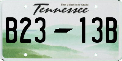 TN license plate B2313B