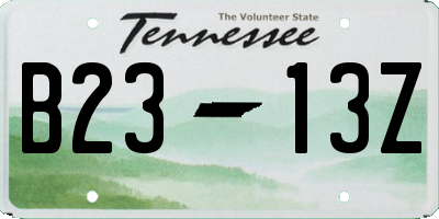 TN license plate B2313Z