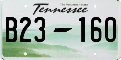 TN license plate B2316O