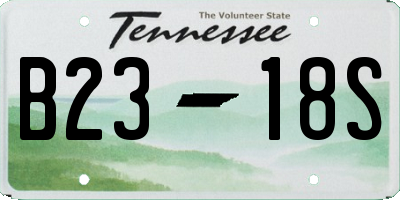 TN license plate B2318S