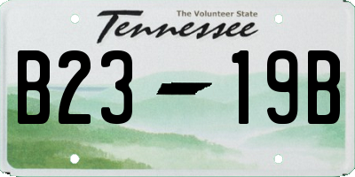 TN license plate B2319B