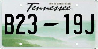 TN license plate B2319J