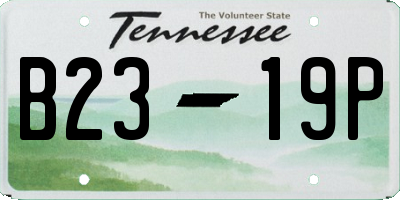 TN license plate B2319P