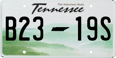 TN license plate B2319S