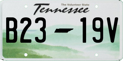 TN license plate B2319V