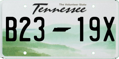 TN license plate B2319X