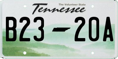 TN license plate B2320A