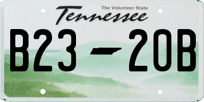 TN license plate B2320B