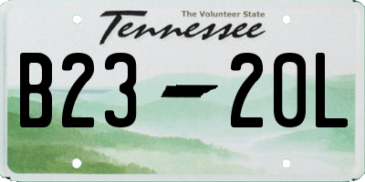TN license plate B2320L