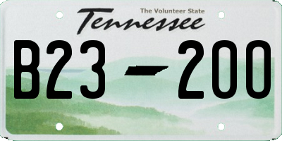TN license plate B2320O