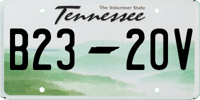 TN license plate B2320V