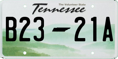 TN license plate B2321A