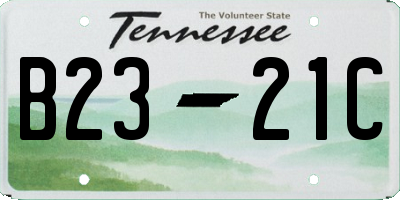 TN license plate B2321C