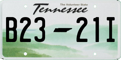 TN license plate B2321I