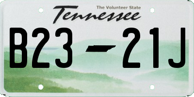 TN license plate B2321J