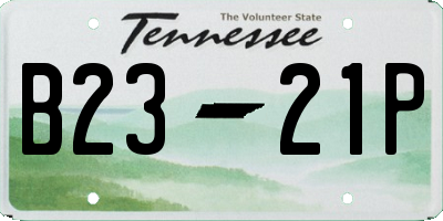 TN license plate B2321P