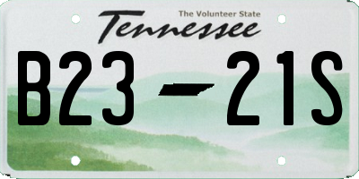 TN license plate B2321S