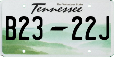 TN license plate B2322J