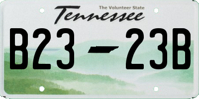 TN license plate B2323B