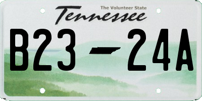 TN license plate B2324A